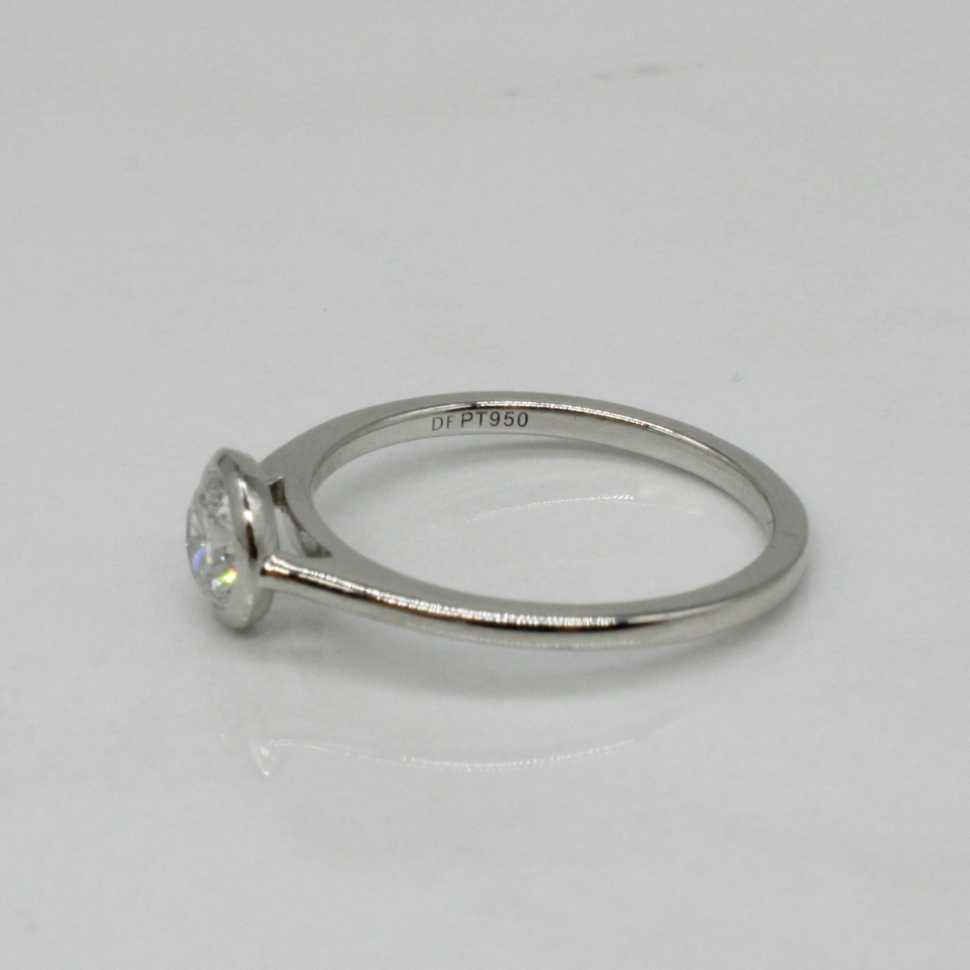 'Bespoke' Bezel Set Solitaire Engagement Ring | 0.51ct | SZ 6.5 |