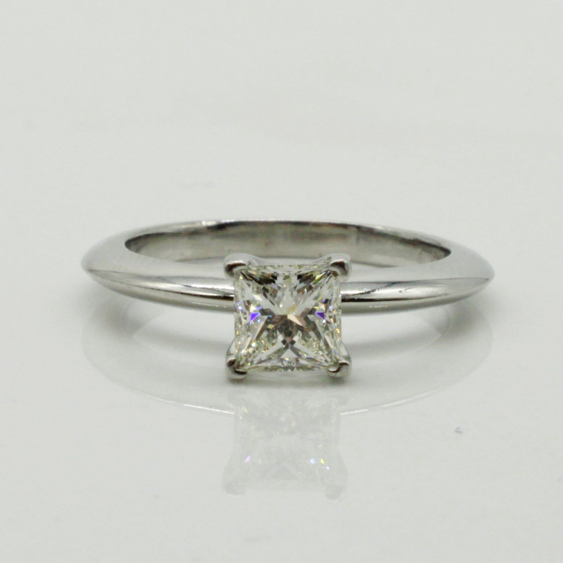 TIFFANY & CO. Princess-cut Diamond Engagement Ring in Platinum