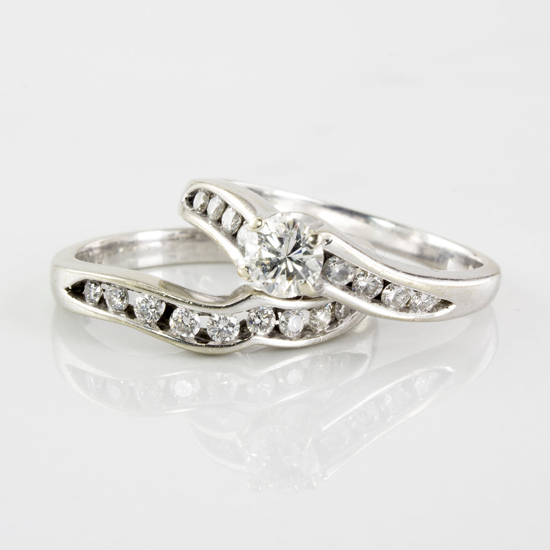 Bypass Diamond Wedding Set | 0.54 ctw | SZ 5.25 |