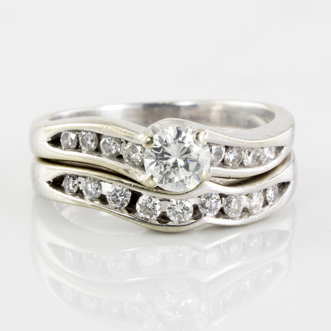 Bypass Diamond Wedding Set | 0.54 ctw | SZ 5.25 |