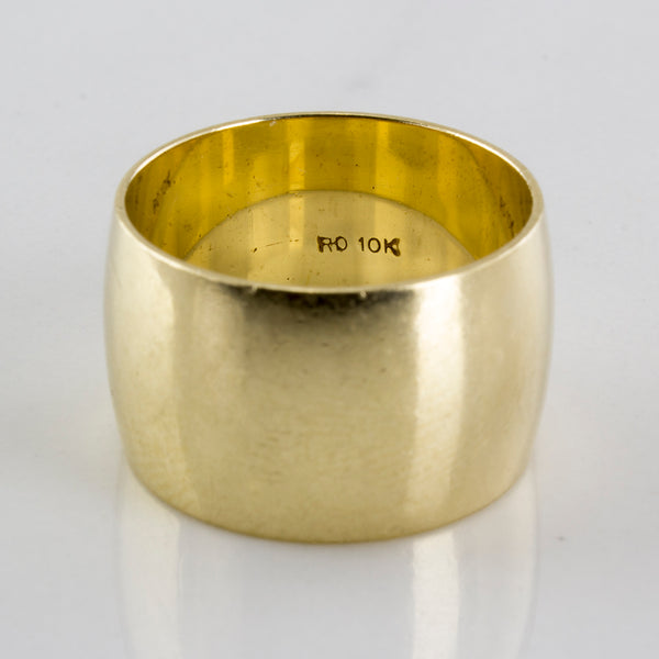 Wide Yellow Gold Band | SZ 6.5 |