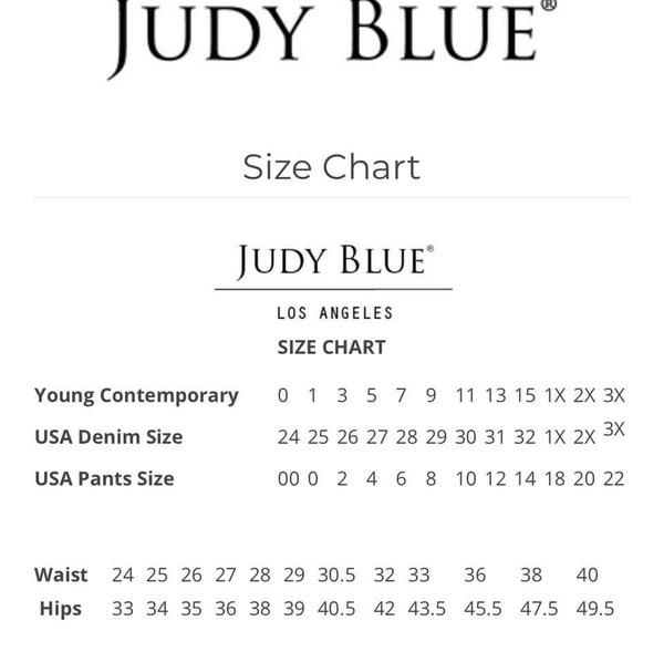 Blue Size Chart