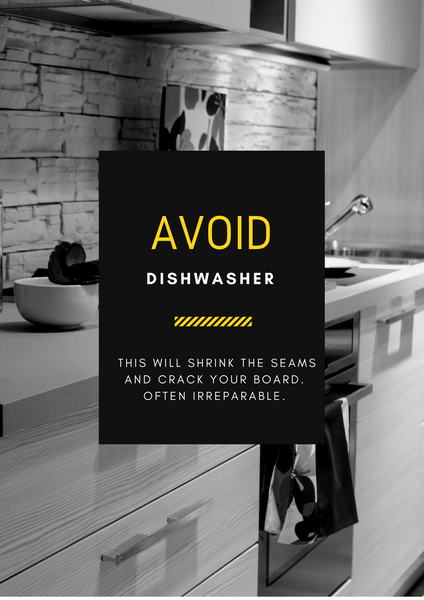 keep your wooden boards out of the dishwasher