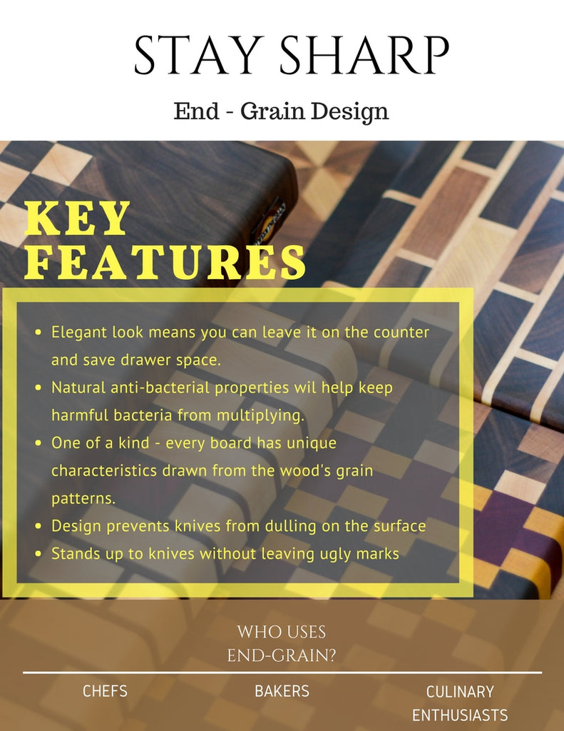 End Grain Cutting Board Key Features