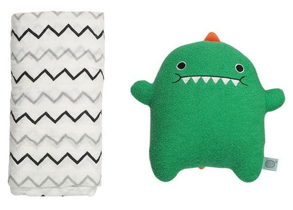 Dino toy and swaddle