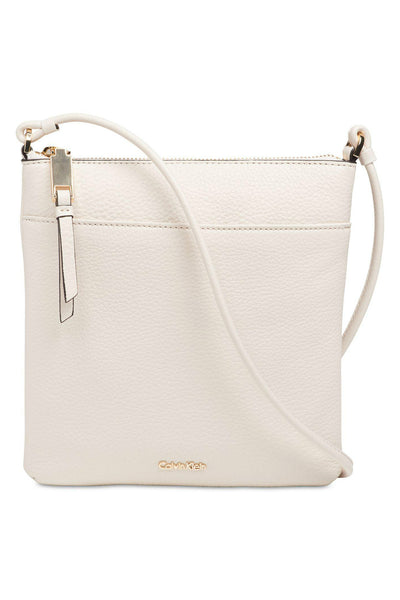 calvin klein pebble leather crossbody bag