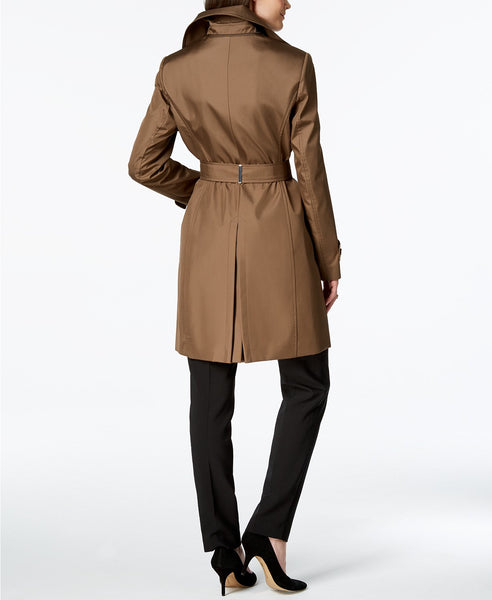 calvin klein belted waterproof trench coat