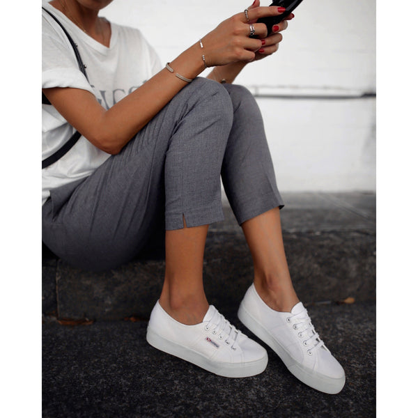 womens 2730 platform sneakers in white nappa leather