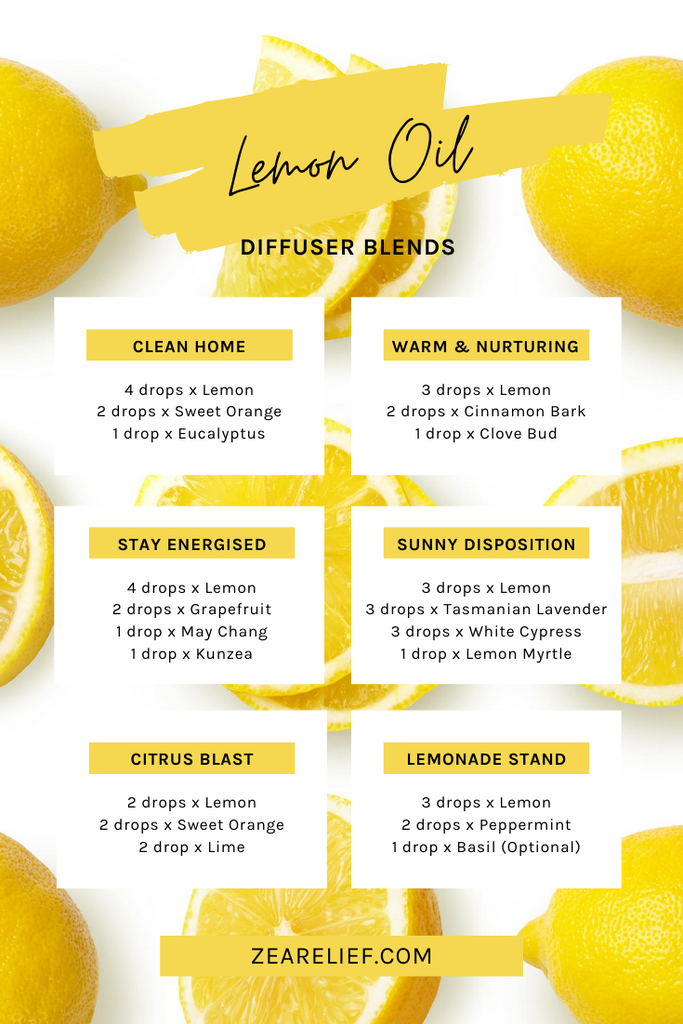 Lemon Essential Oil Diffuser Blends