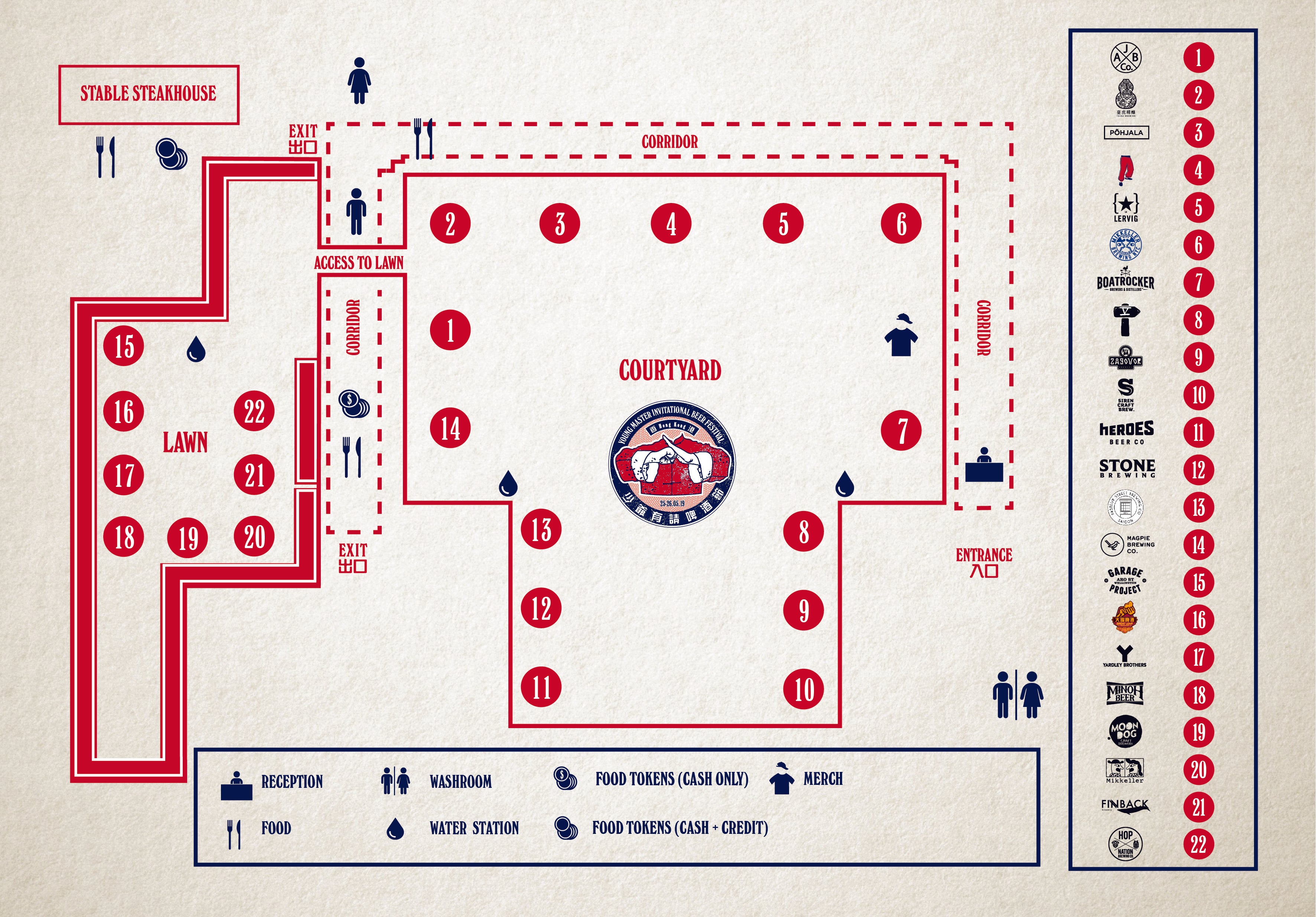 Young Master Invitational Beer Festival Map