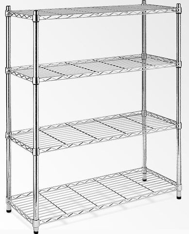 Modular Chrome Wire Storage Shelf 1200 x 450 x 1800 Steel Shelving