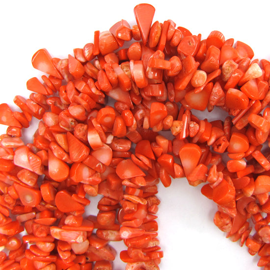 coral teardrop beads