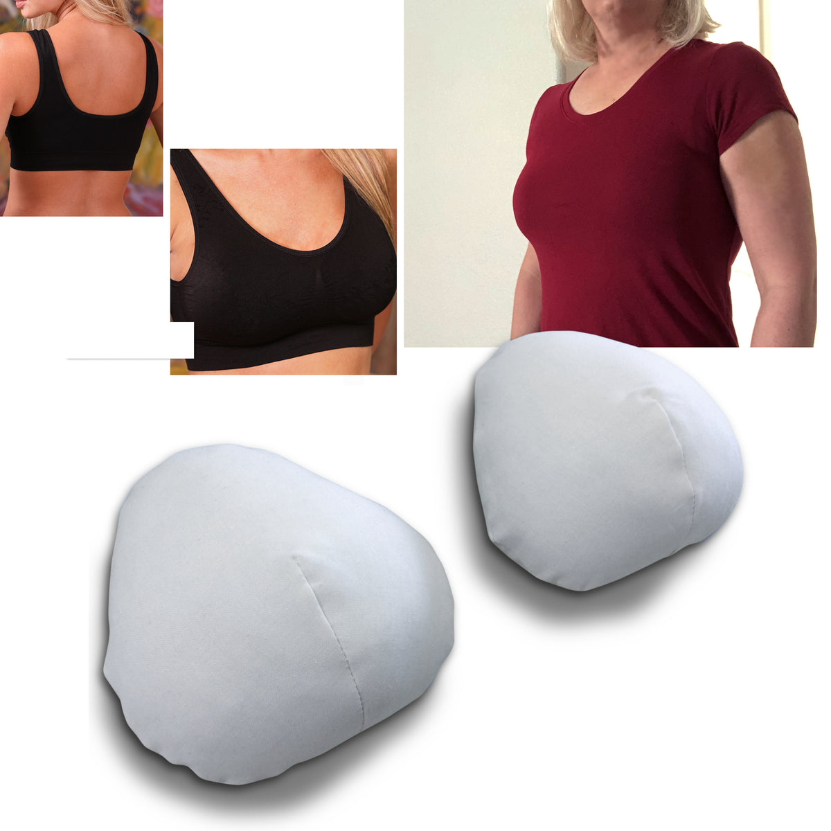 Silicone Triangle Breast Form, 1 Form 