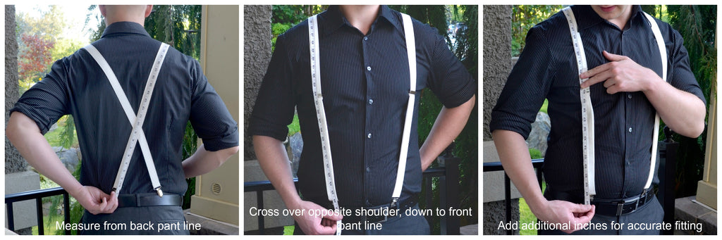 How to measure suspenders size. Measuring Suspenders Size