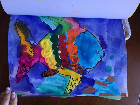 Colorful Painted Fish Pre-K Art 4everBound.com