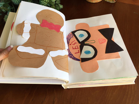 4everBound Custom Bound Book with Gingerbread Cookie Cutout and Funny Guy with Bowtie