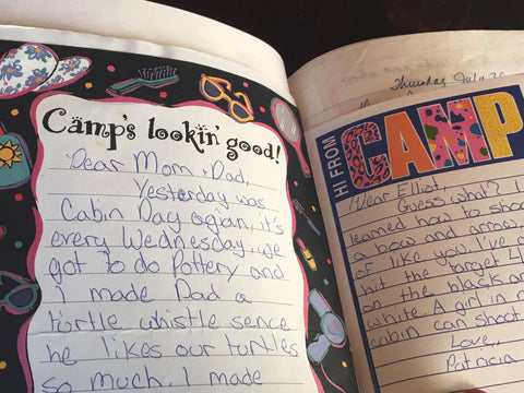Original camp letters bound into hardcover book Rockbrook Camp
