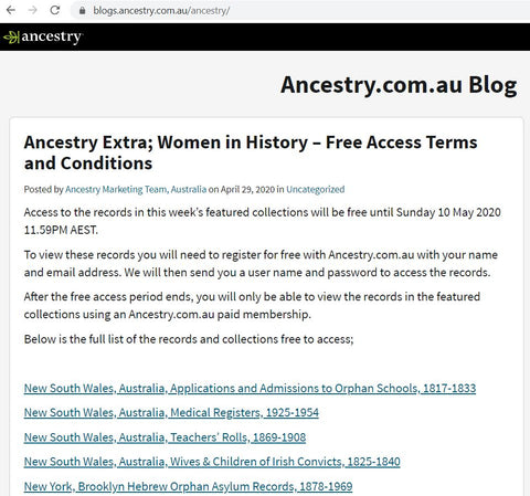 Ancestry AUS Blog