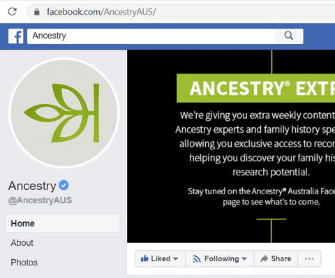 Ancestry Australia Facebook
