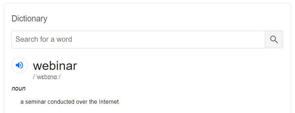 Webinar definition
