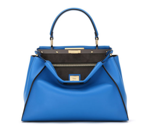 Fendi Peekaboo Bag in Medium Blue leather