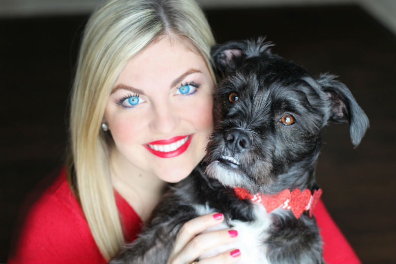 girl with puppy