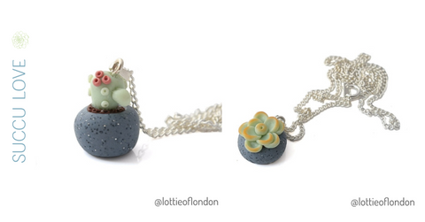 Coming soon new cactus and succulent necklace at Lottie Of London Jewellery