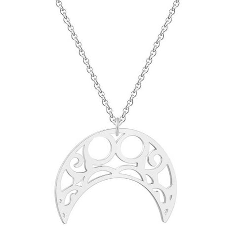 Crescent Moon Pendant Necklace | Lottie Of London Jewellery