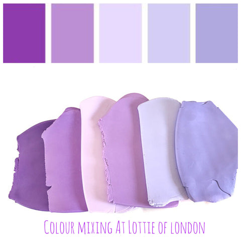 colour mixing purple hues at lottie of london jewellery