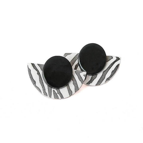 Zebra print statement earrings at Lottie Of London Jewellery