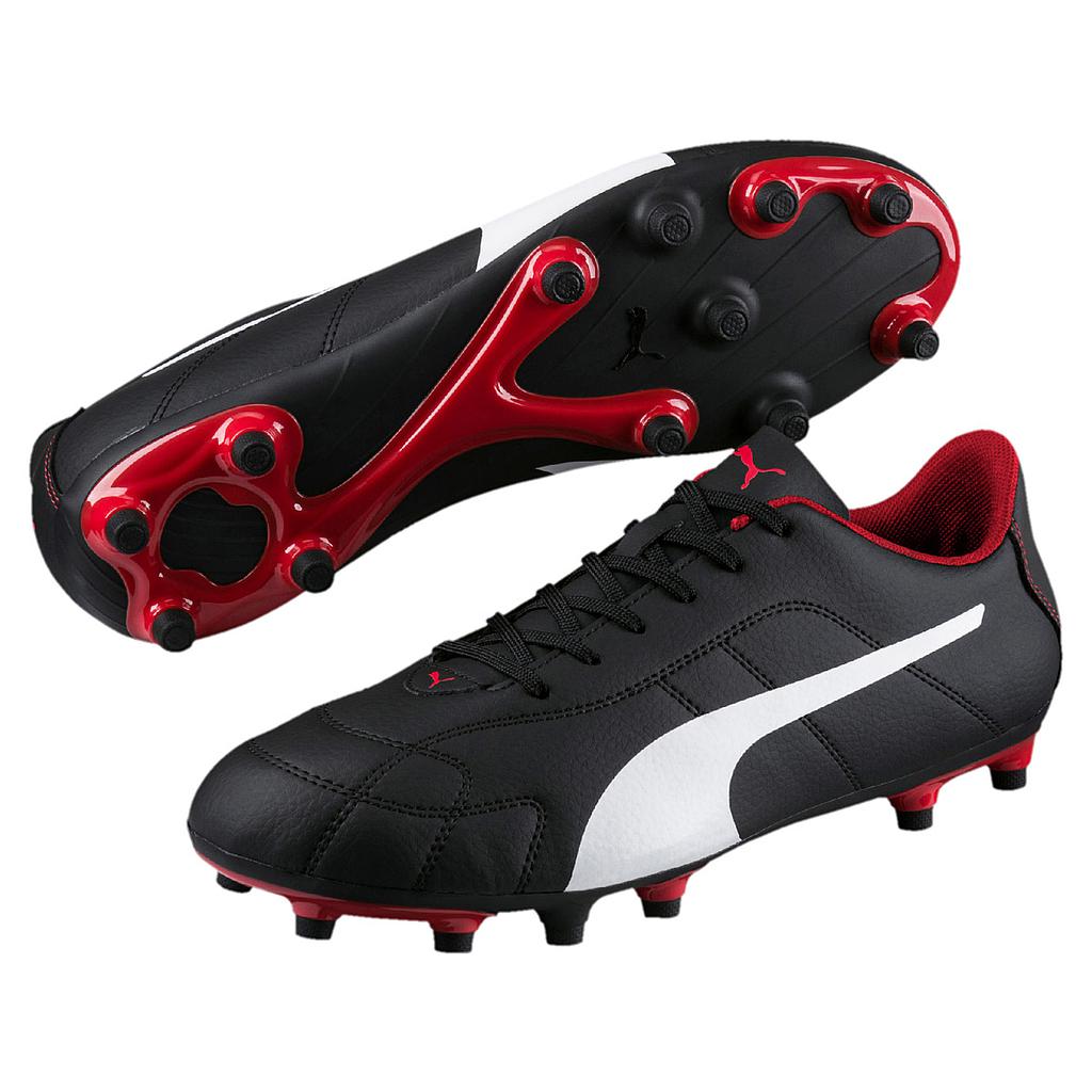 black and red puma football boots