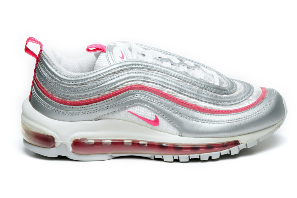 silver and pink air max 97