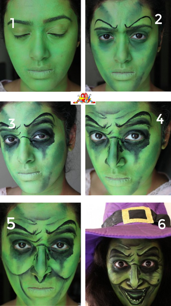 Wicked Witch Face Paint Design