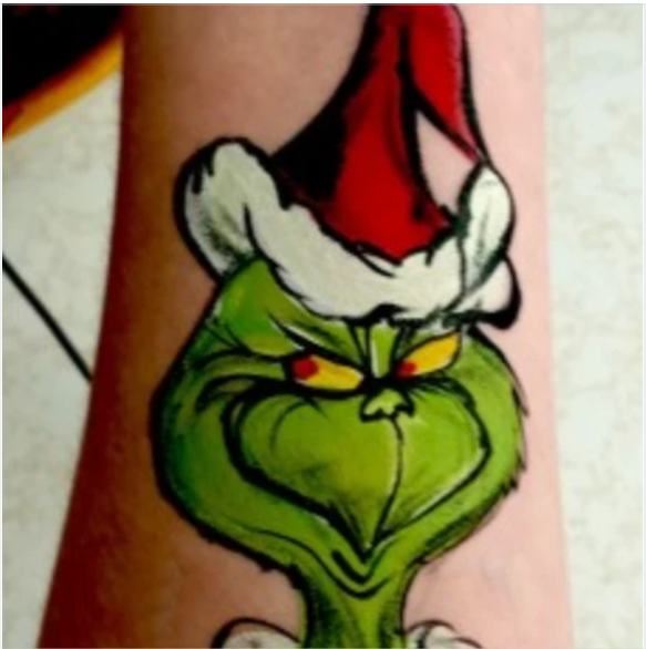 Grinch Face Paint