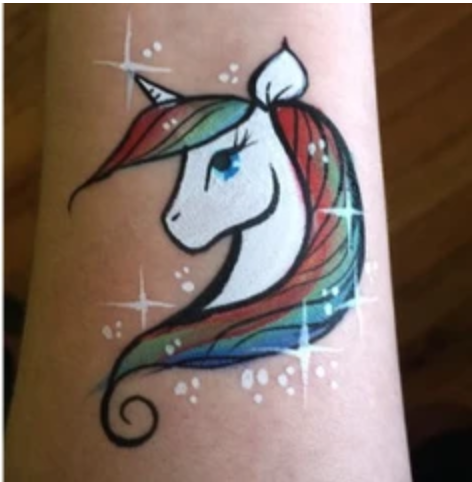 unicorn face paint design