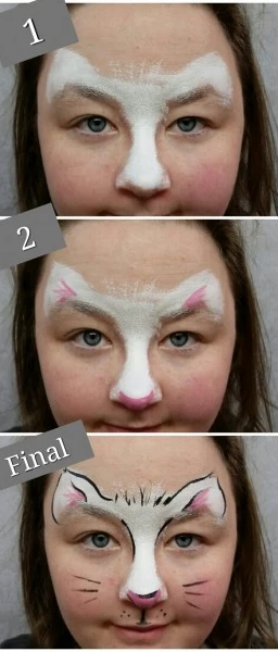 Kitty Face Paint Design