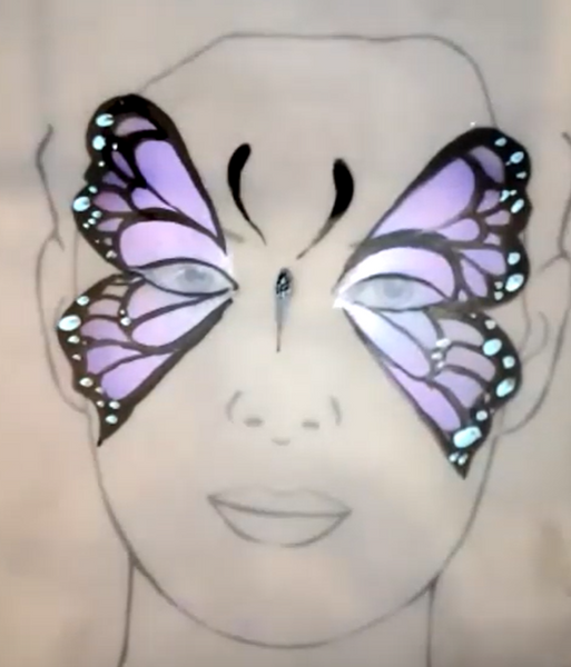 Butterfly Face Paint Design