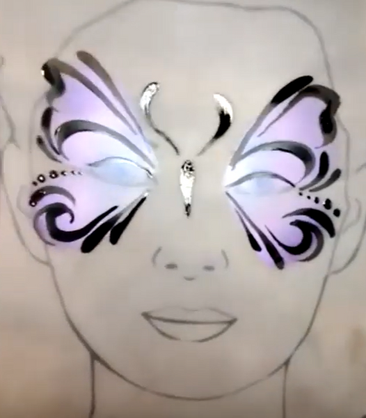 Butterfly Face Paint Design