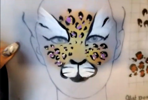 Cheetah Mask Face Paint Design
