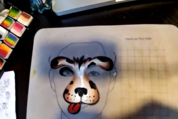 Dog Mask Face Paint Design