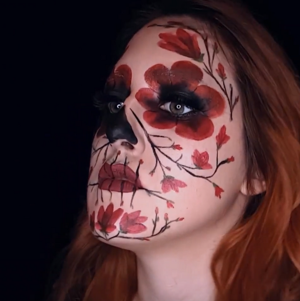 Floral Skull Face Paint