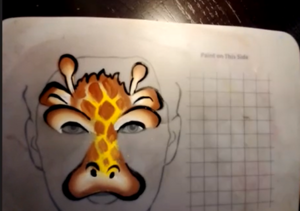 Giraffe Mask Face Paint Design