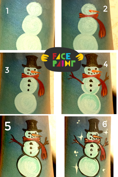 How to Paint a Classic Snowman Face