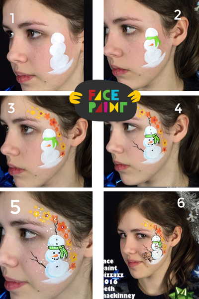 How to Paint a Cute Snowman Face