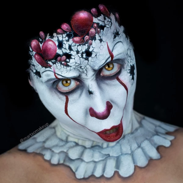 Pennywise Face Paint Design