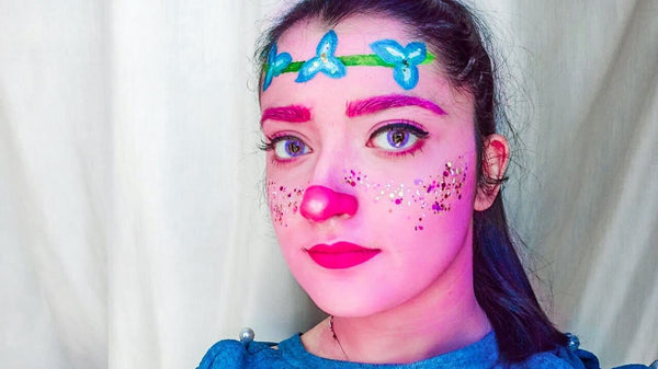 Trolls Poppy Face Paint Design