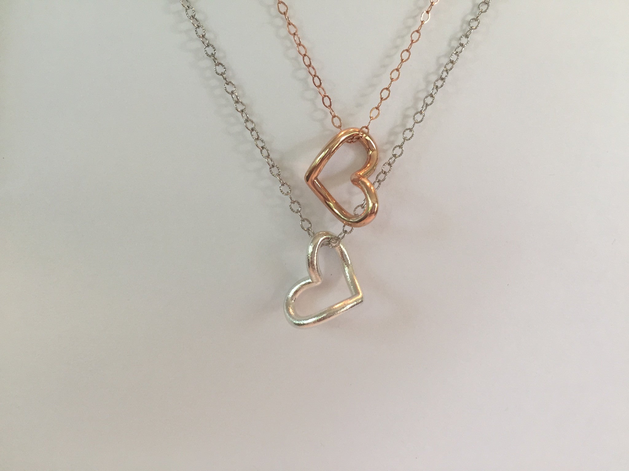 Love Infinitely - Infinity Heart Necklace 1/2" Diameter Minimalist Delicate Version