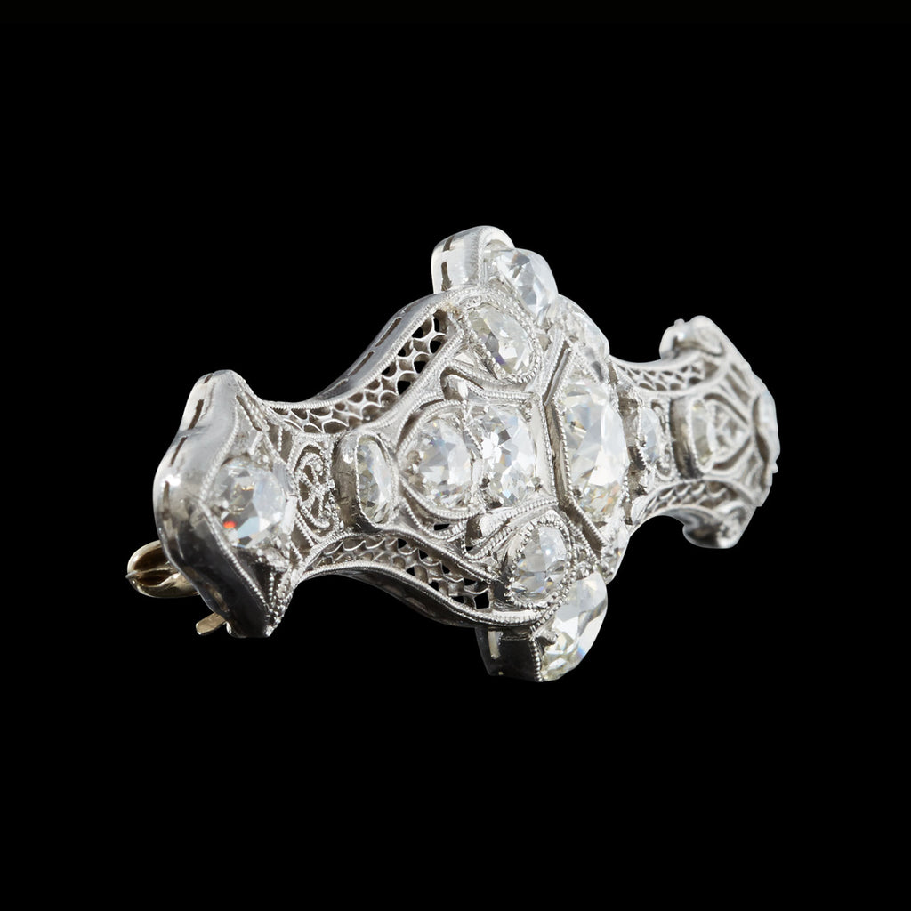 Edwardian Diamond Pin Circa 1901 1915 66mint Fine Estate Jewelry