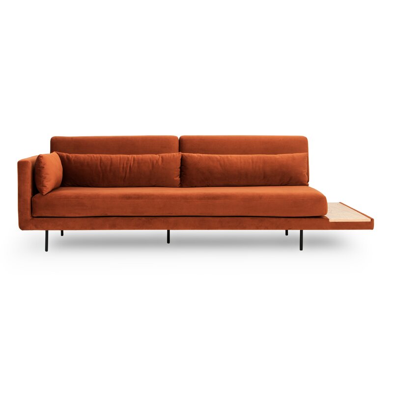 Burnt Orange Mid Century Sofa