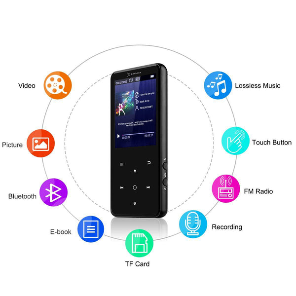 Lexuma 辣數碼 XMUS Portable Bluetooth MP3 Player with 2.4" Large Screen MP3 walkman bluetooth earphones best sound quality affordable sandisk Grtdhx Chenfec AGPTEK victure m3 special features